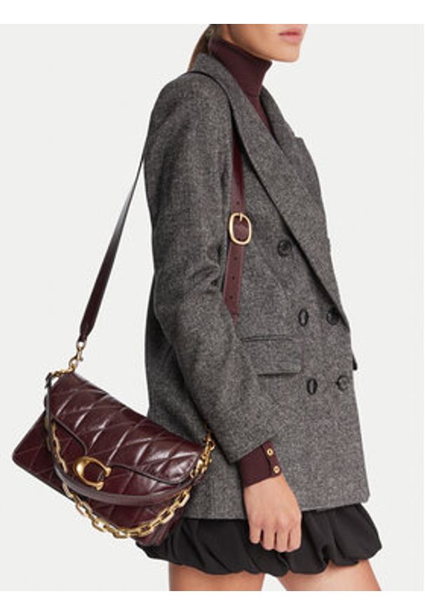 Coach Torebka Tabby CAF55 Fioletowy. Kolor: fioletowy. Materiał: skórzane