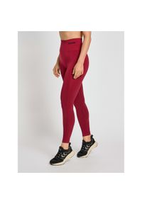 Damskie wysokie legginsy Hummel TIF. Stan: podwyższony. Kolor: czerwony. Materiał: poliamid. Sport: fitness #1