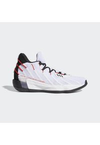 Buty do koszykówki męskie Adidas DAME 7. Kolor: biały. Materiał: kauczuk. Sport: koszykówka #1