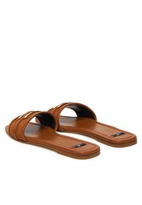 Elisabetta Franchi Klapki SA72L61E2 Brązowy. Kolor: brązowy. Materiał: zamsz, skóra #5