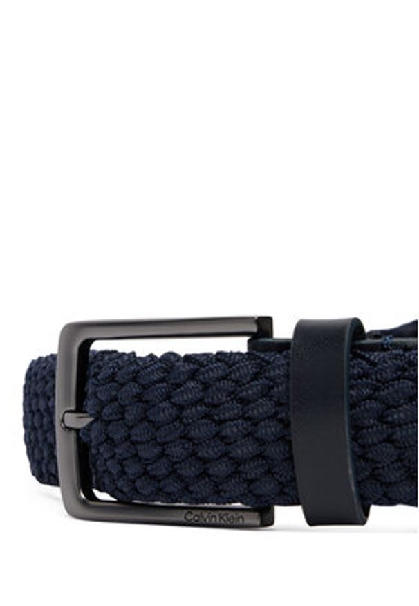 Calvin Klein Pasek Casual Pin Buckle 35Mm Fixed - LV04D7088G Granatowy. Kolor: niebieski. Materiał: syntetyk. Styl: casual