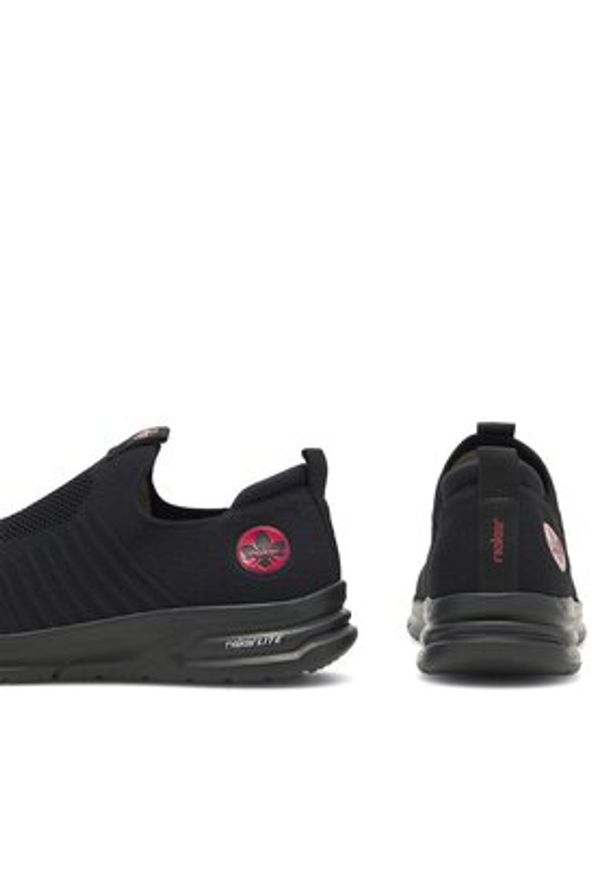 Rieker Sneakersy B7365-00 Czarny. Kolor: czarny. Materiał: materiał