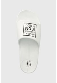 Armani Exchange klapki męskie kolor biały XUP012.XV675.01015. Kolor: biały. Materiał: materiał. Obcas: na obcasie. Wysokość obcasa: niski #3