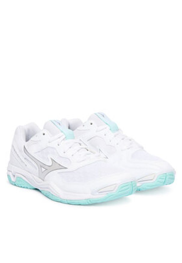 Mizuno Buty halowe Wave Phantom 3 X1GB2260 Biały. Kolor: biały. Materiał: skóra. Model: Mizuno Wave
