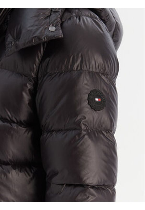 TOMMY HILFIGER - Tommy Hilfiger Kurtka puchowa Gloss WW0WW47356 Czarny Regular Fit. Kolor: czarny. Materiał: syntetyk