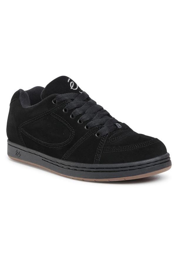 Sneakersy Es Accel Og 5101000139001 Black. Kolor: czarny. Materiał: zamsz, skóra