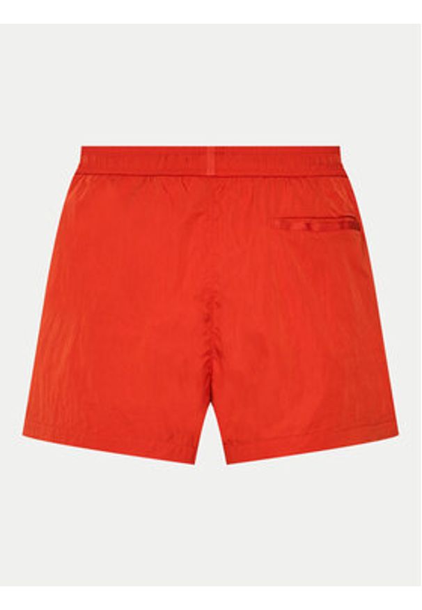 Calvin Klein Swimwear Szorty kąpielowe KM0KM01048 Czerwony Regular Fit. Kolor: czerwony. Materiał: syntetyk