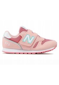 New Balance - Buty na co dzień dziecięce NEW BALANCE 373 na rzepy. Okazja: na co dzień. Zapięcie: rzepy. Kolor: różowy. Materiał: syntetyk, tkanina, materiał. Szerokość cholewki: normalna. Model: New Balance 373. Sport: turystyka piesza #1