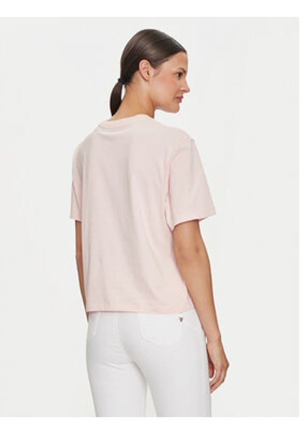 Guess Jeans T-Shirt W4YI05 K8HM0 Różowy Regular Fit. Kolor: różowy. Materiał: bawełna