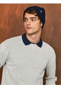 Sinsay - Czapka beanie - granatowy. Kolor: niebieski