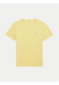 Polo Ralph Lauren T-Shirt 710671438414 Żółty Slim Fit. Typ kołnierza: polo. Kolor: żółty. Materiał: bawełna