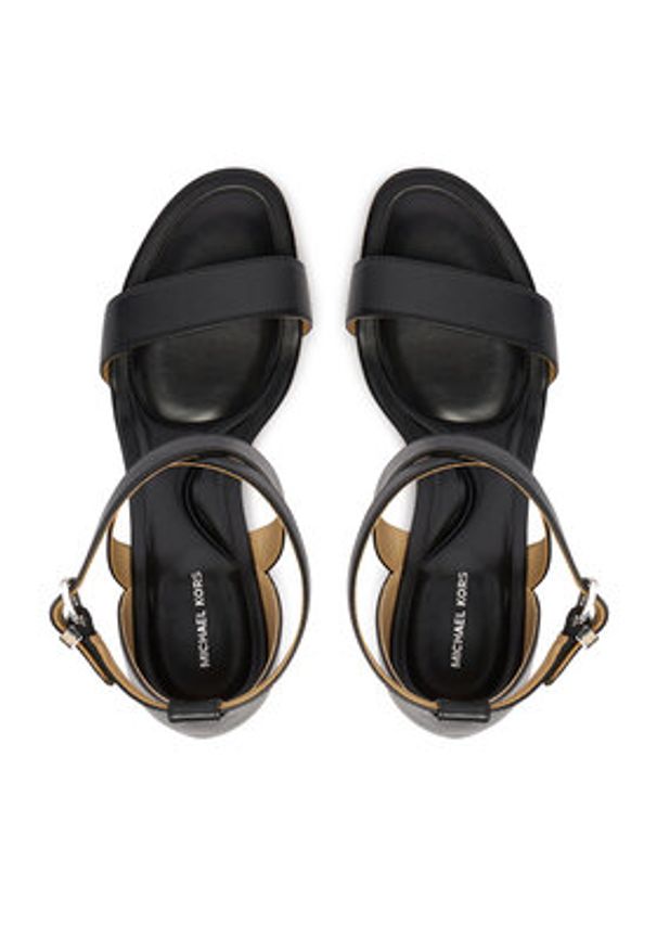 MICHAEL Michael Kors Sandały Alexa Block 40S6AXMS1L Czarny. Kolor: czarny. Materiał: skóra