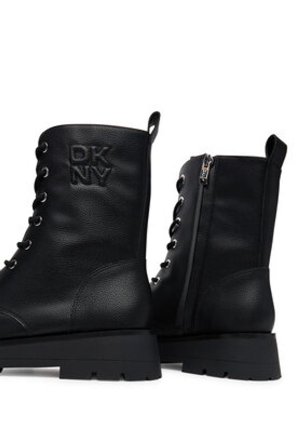 DKNY Trzewiki Sejal K3544872 Czarny. Kolor: czarny. Materiał: skóra