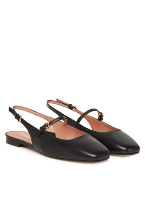 Pollini Sandały SA11031C1MTE0000 Czarny. Kolor: czarny. Materiał: skóra
