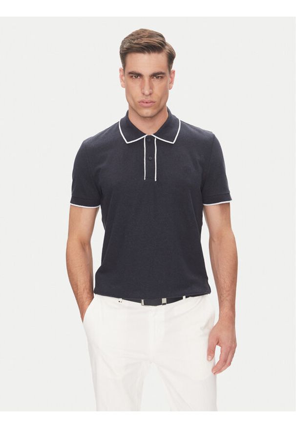 Baldessarini Polo B4 10063.5283 Granatowy Regular Fit. Typ kołnierza: polo. Kolor: niebieski. Materiał: bawełna