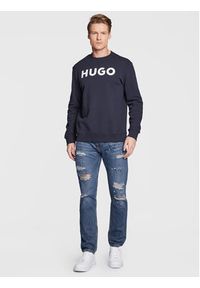 Hugo Bluza Dem 50477328 Granatowy Regular Fit. Kolor: niebieski. Materiał: bawełna