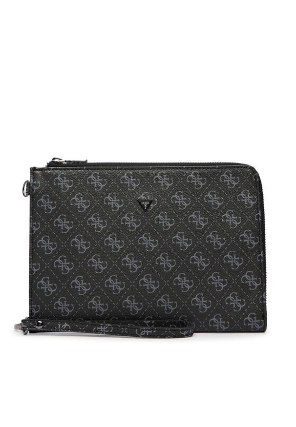 Guess Saszetka PMBALO P5235 Czarny. Kolor: czarny. Materiał: skóra