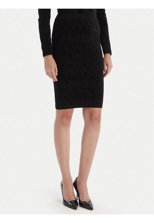Marciano Guess Spódnica ołówkowa 5BGD00 5661Z Czarny Slim Fit. Kolor: czarny. Materiał: syntetyk