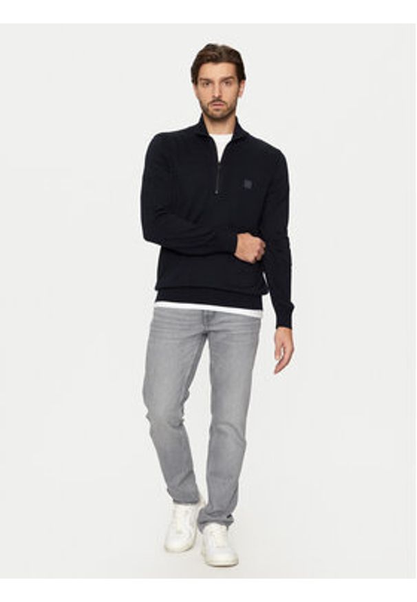 BOSS - Boss Sweter Kanobix_S 50527585 Granatowy Regular Fit. Kolor: niebieski. Materiał: bawełna
