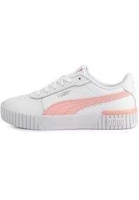 APURNA - Damskie buty sportowe sneakersy białe PUMA CARINA. Kolor: biały, różowy, wielokolorowy