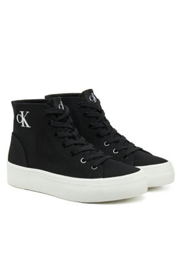 Calvin Klein Jeans Trampki YW0YW01764 Czarny. Kolor: czarny. Materiał: materiał