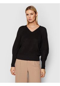 Selected Femme Sweter Emmy 16076990 Czarny Regular Fit. Kolor: czarny. Materiał: bawełna