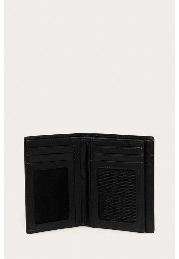 Samsonite - Portfel skórzany. Kolor: czarny. Materiał: skóra. Wzór: gładki
