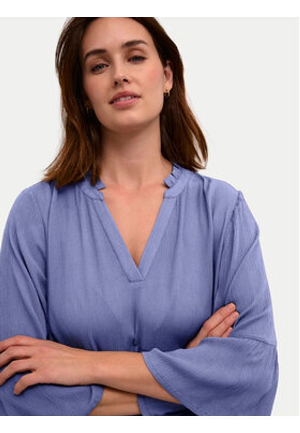 Kaffe Sukienka codzienna Marianah 10506685 Niebieski Regular Fit. Okazja: na co dzień. Kolor: niebieski. Materiał: wiskoza. Typ sukienki: proste. Styl: casual