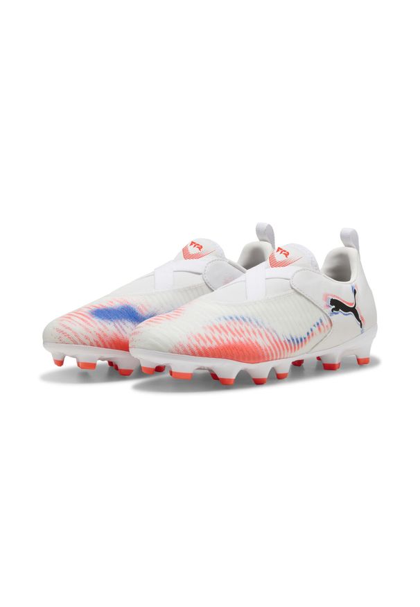 Puma - Młodzieżowe buty piłkarskie FUTURE 8 MATCH FG/AG bez sznurowadeł PUMA. Kolor: czerwony, biały, wielokolorowy, czarny. Sport: piłka nożna