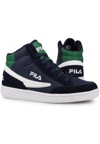 Buty młodzieżowe za kostkę Fila CREW MID TEENS. Wysokość cholewki: za kostkę. Kolor: zielony, niebieski, wielokolorowy. Sport: turystyka piesza #1