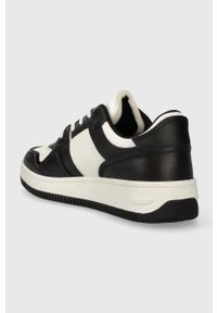 Tommy Jeans sneakersy skórzane TJM BASKET WL kolor czarny EM0EM01287. Nosek buta: okrągły. Kolor: czarny. Materiał: skóra #3