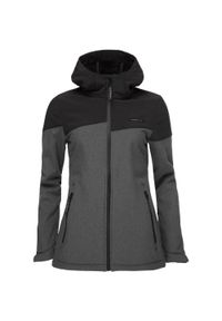 ZUREO - Damska Kurtka Softshell Ludysa Ciemnoszara XL - Wodoodporna i Ciepła. Kolor: szary. Materiał: elastan, poliester. Sezon: jesień. Sport: turystyka piesza
