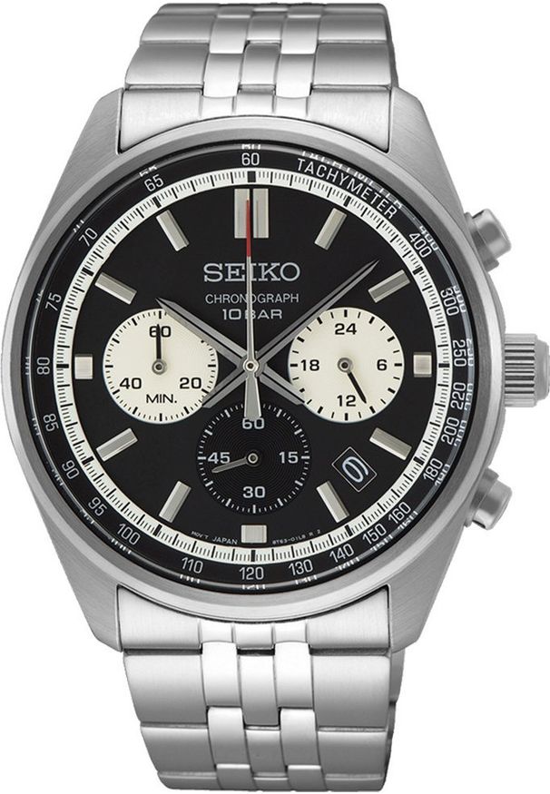 Zegarek Seiko Zegarek męski Seiko SSB429P1 srebrny. Kolor: srebrny