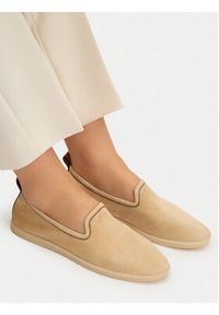 Gino Rossi - GINO ROSSI Lordsy C-LT70-1 Beżowy. Kolor: beżowy. Materiał: skóra, zamsz #5