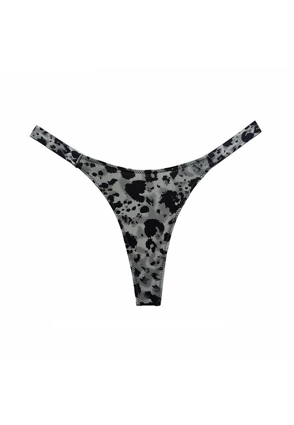 Intica - Stringi damskie z wysokim stanem optycznie wydłużające nogi Jisoon. Stan: podwyższony. Kolor: szary. Materiał: materiał