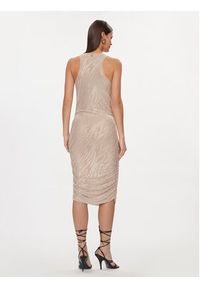 Patrizia Pepe Sukienka koktajlowa 8A1324/J197-B799 Beżowy Slim Fit. Kolor: beżowy. Materiał: syntetyk. Styl: wizytowy