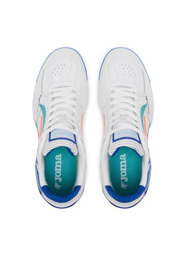 Joma Buty do piłki nożnej Top Flex 2576 TOPS2576IN Biały. Kolor: biały. Materiał: skóra