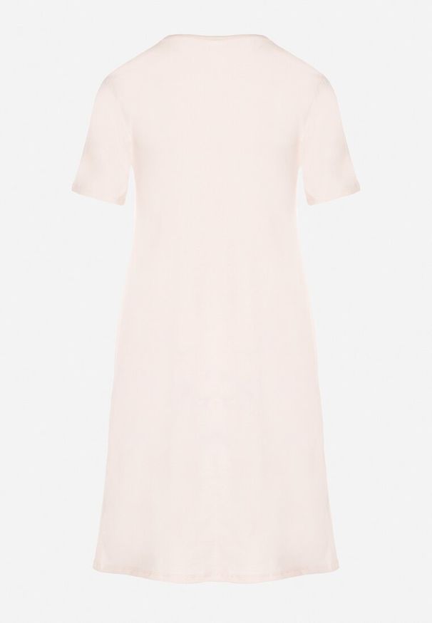 Born2be - Jasnoróżowa Bawełniana Sukienka o Kroju Typu T-shirt Nilisea. Kolor: różowy. Materiał: bawełna