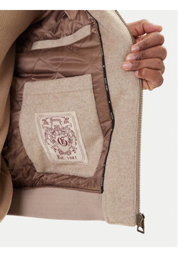 Guess Kurtka przejściowa M5BL2K W0682 Beżowy Regular Fit. Kolor: beżowy. Materiał: syntetyk