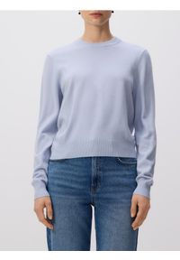 Reserved - Sweter z wełny merino - jasnoniebieski. Kolor: niebieski. Materiał: wełna