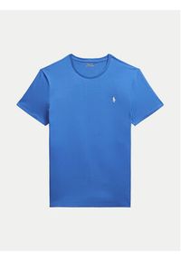 Polo Ralph Lauren T-Shirt 710671438411 Niebieski Slim Fit. Typ kołnierza: polo. Kolor: niebieski. Materiał: bawełna