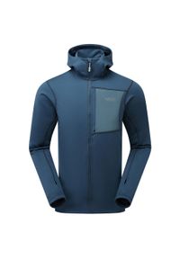 Bluza polarowa męska Rab Superflux Hoody z kapturem. Typ kołnierza: kaptur. Kolor: niebieski. Materiał: polar