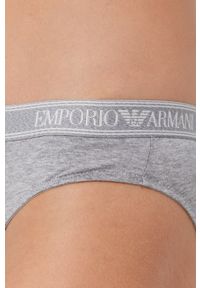 Emporio Armani Underwear Figi kolor szary. Kolor: szary. Materiał: materiał, dzianina. Wzór: gładki