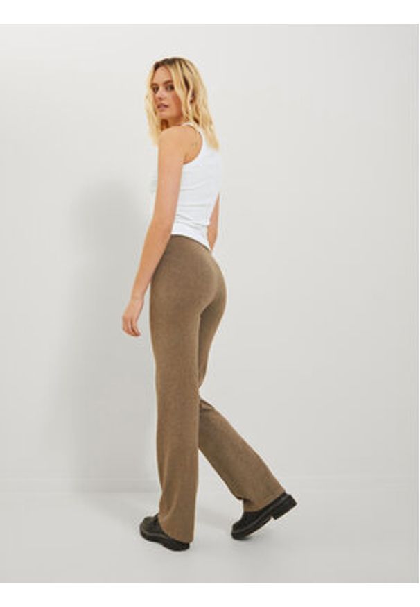JJXX Top 12224661 Biały Rib Fit. Kolor: biały. Materiał: bawełna