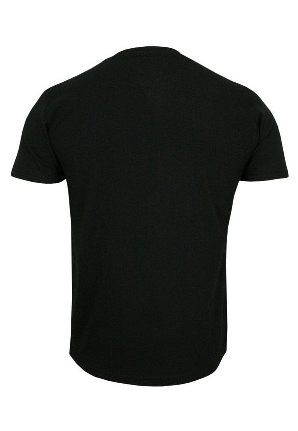 Czarny t-shirt Just Yuppi casualowy, z krótkim rękawem, na co dzień