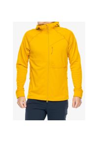 Fjällräven - Polar męski Fjallraven Abisko Grid Fleece Hoodie. Kolor: żółty. Materiał: polar