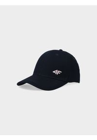 4f - 4F Czapka z daszkiem strapback damska - granatowa S. Kolor: niebieski. Materiał: bawełna, materiał. Sezon: lato. Styl: sportowy