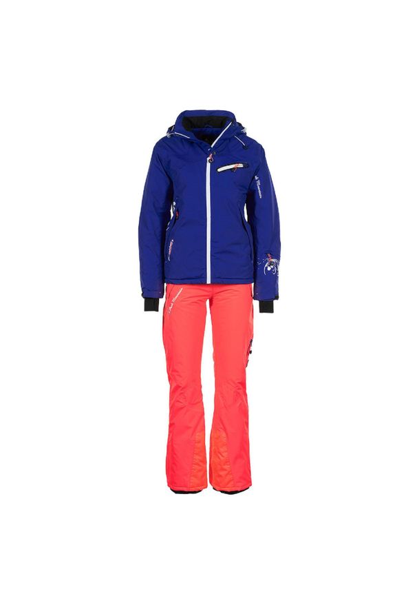 PEAK MOUNTAIN - Damska kurtka narciarska Peak Mountain Astec. Kolor: wielokolorowy, czarny, czerwony, pomarańczowy. Sezon: zima. Sport: narciarstwo