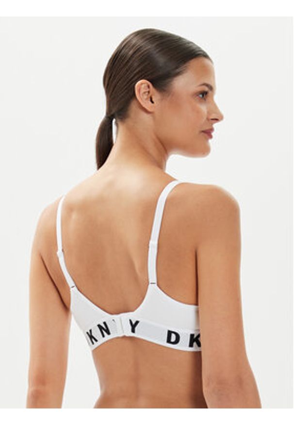 DKNY Biustonosz z fiszbiną DK7511 Biały. Kolor: biały. Materiał: bawełna