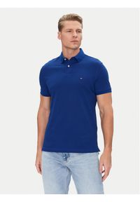 TOMMY HILFIGER - Tommy Hilfiger Polo 1985 MW0MW17770 Niebieski Regular Fit. Typ kołnierza: polo. Kolor: niebieski. Materiał: bawełna #1